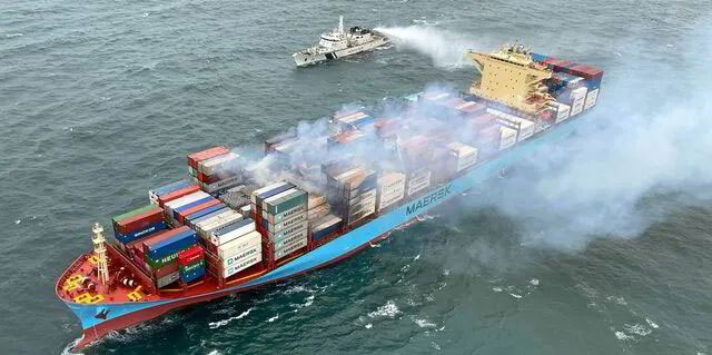 The Maersk Frankfurt fire is under control