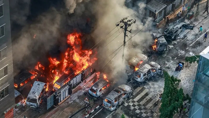 Protests continue to break out across Bangladesh