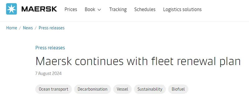 Maersk Announcement