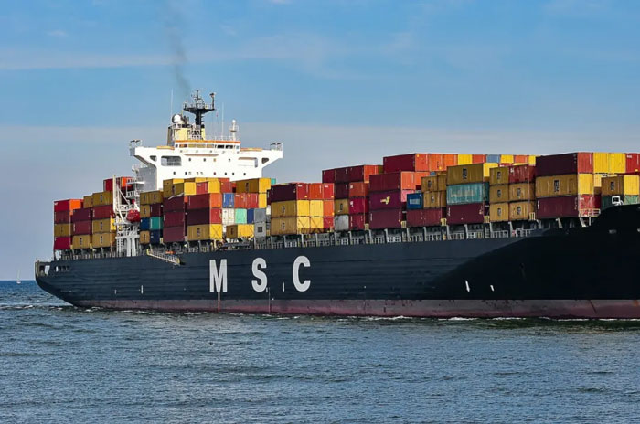 The MSC container ship suffered severe weather damage to 305 containers