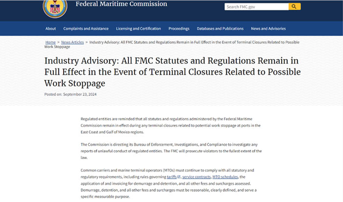 FMC warns