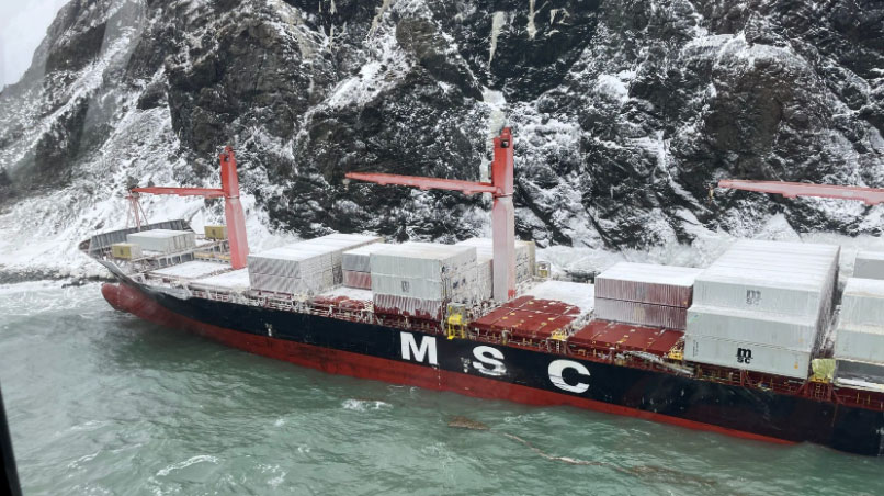 MSC Baltic III salvage site 1
