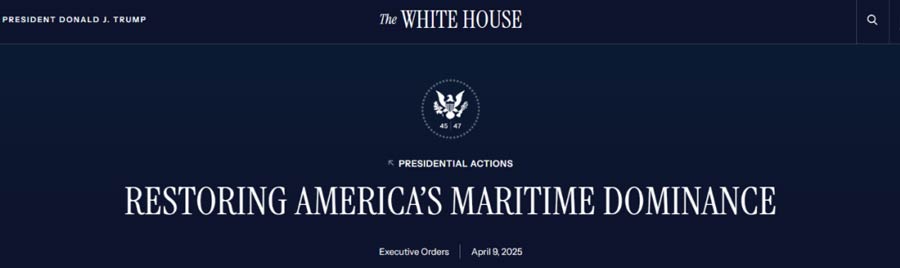President Trump has signed an executive order to continue targeting China's shipbuilding industry